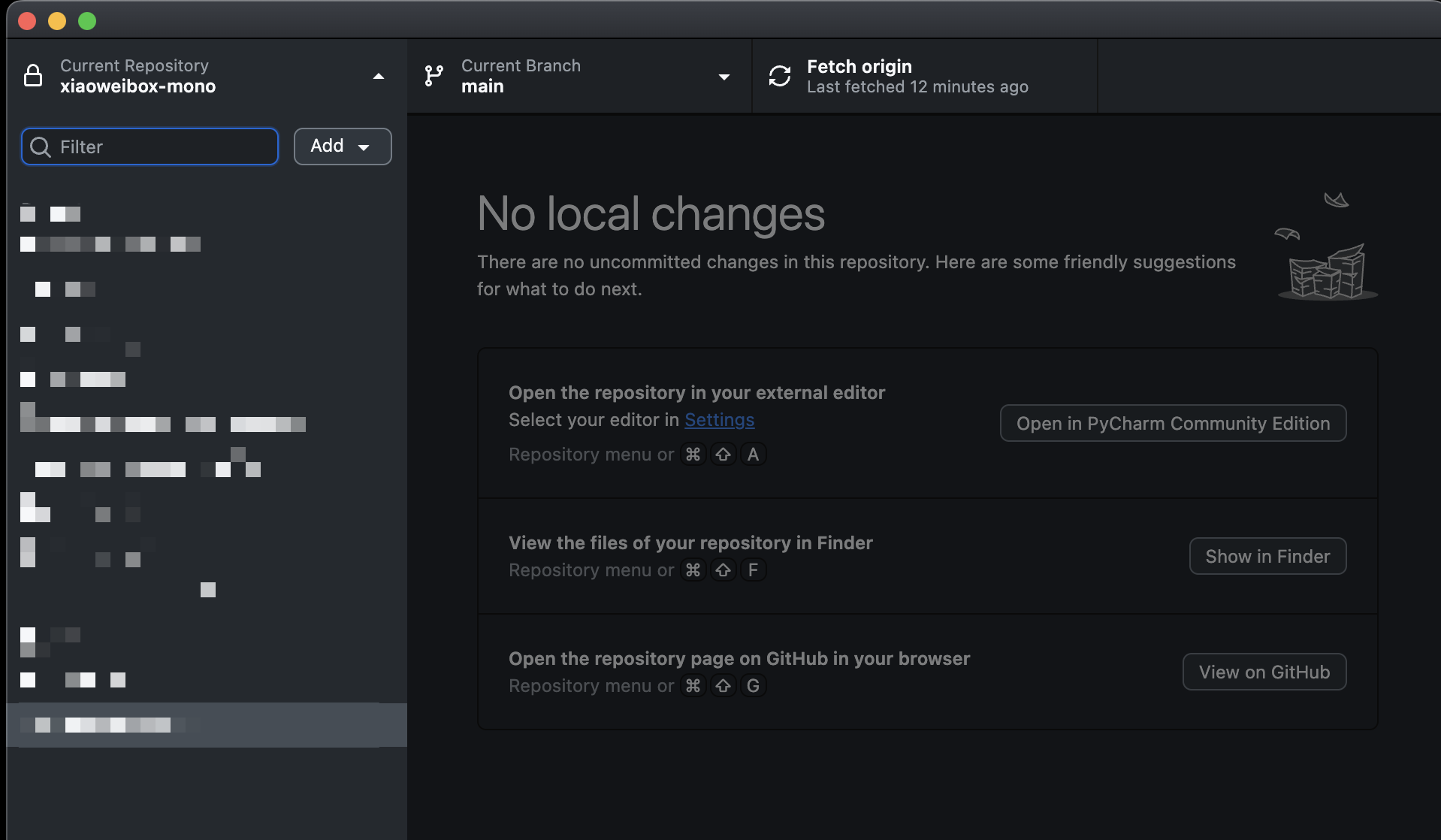 Github Desktop 界面