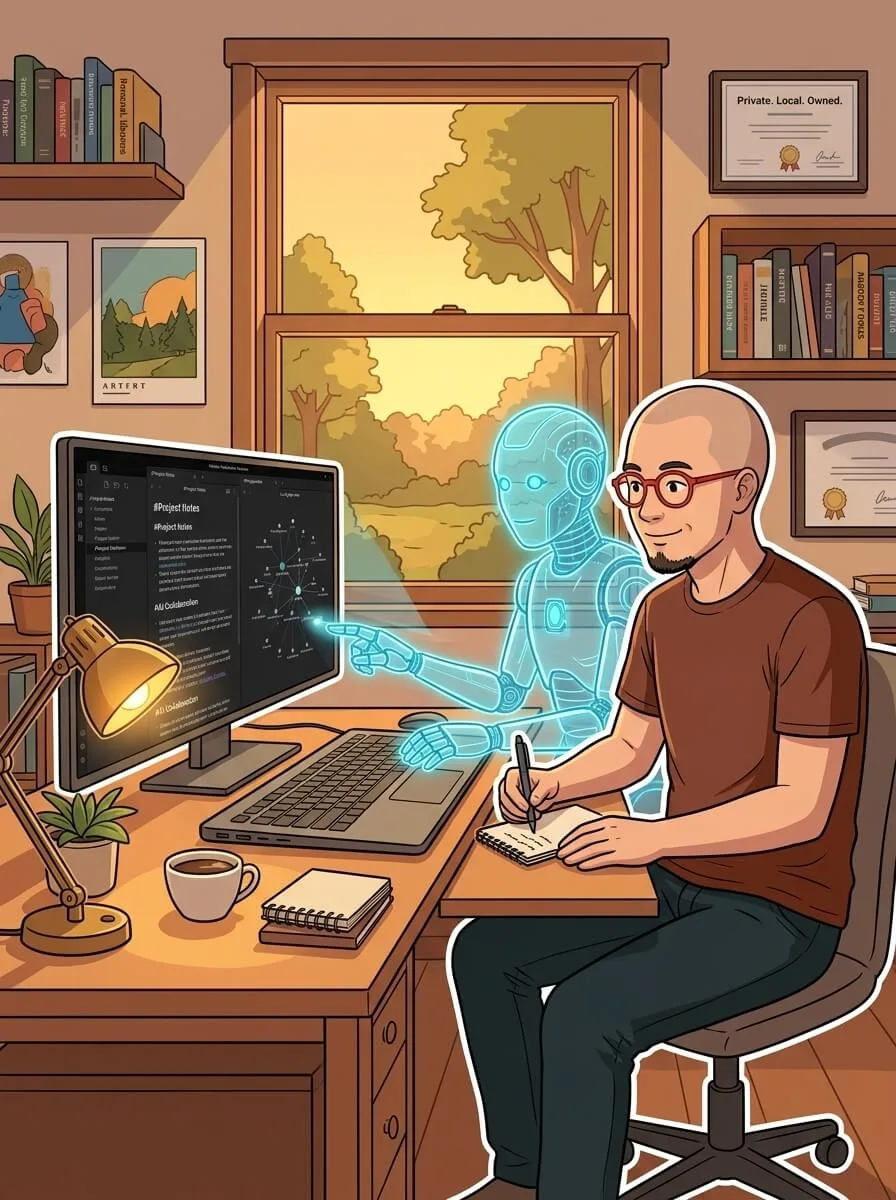 人机在 Obsidian 本地明文里的「共享工作区」