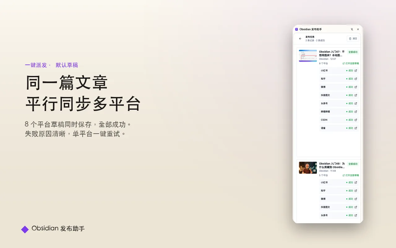 插件升级|2.8.0:以前只有公众号,现在是一键发 20+ 平台 - 截图 1