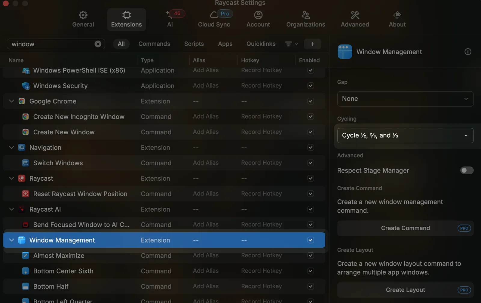 只会拖拽窗口？Raycast 这 2 个神级功能，让你的 Mac 效率瞬间翻倍！ - 截图 2