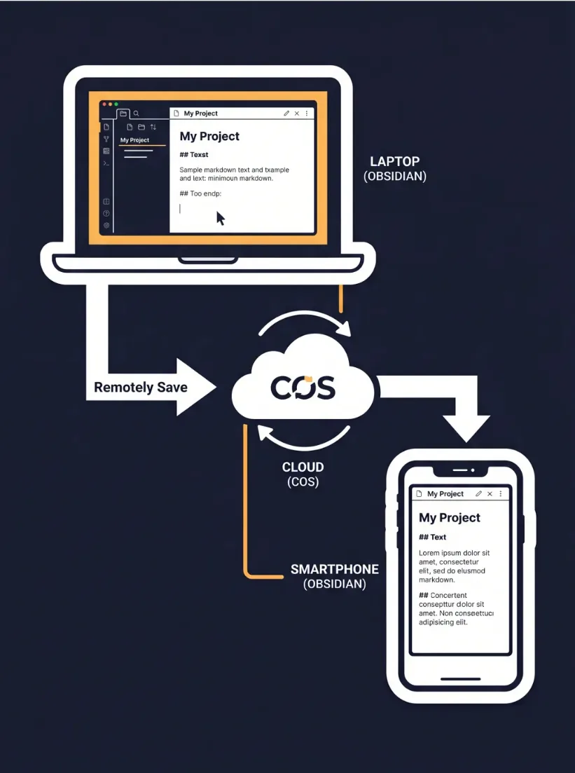 Obsidian 入门58：用 Remotely Save + 腾讯云 COS 实现多端同步 - 配图 8