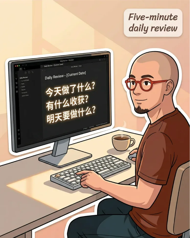 Obsidian 入门16：用 Obsidian 做日周复盘，三件套串起一套习惯（Calendar + 模板 + 搜... - 配图 1