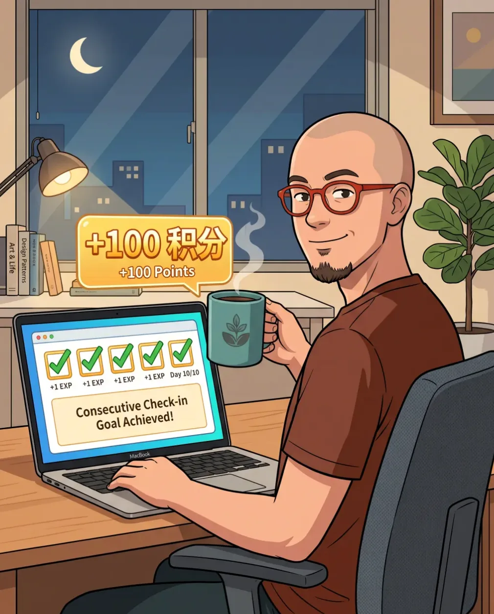 WorkBuddy 自动签到脚本修复后成功领回 100 积分且连签未断